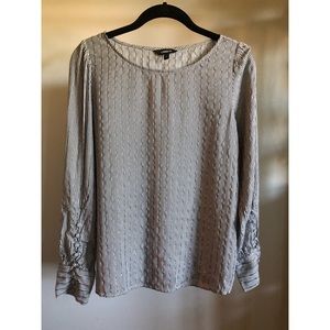 Express silver and gray striped top